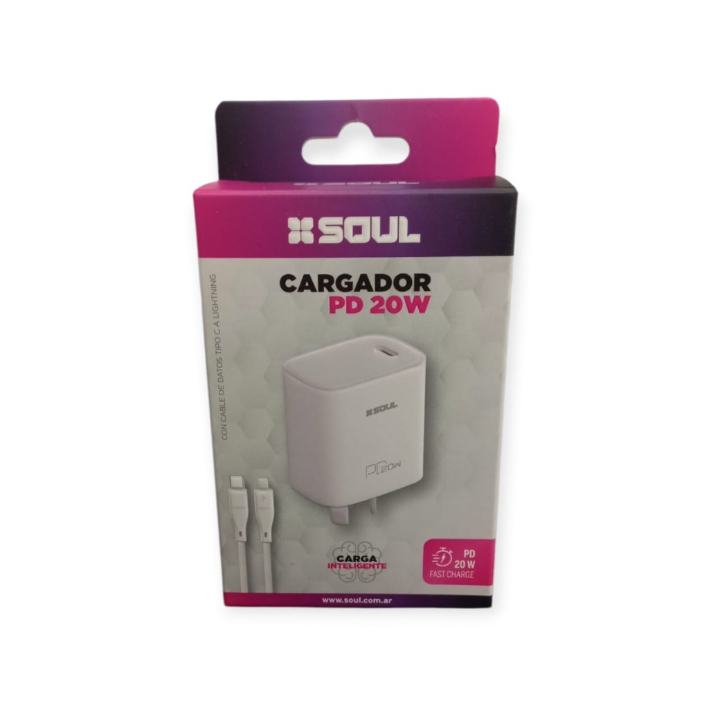 CARGADOR USB CABLE C CVQ-PD20WL BLANCO SOUL